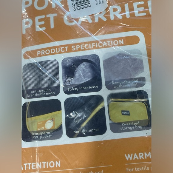 OKMEE Portable pet carrier for small & medium cats, dog puppies. - Picture 7 of 8